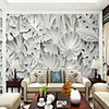 3D Big Leaves Illustration Custom Large Wall Covering Mural Wallpaper Fit Bedroom Bedroom TV Background