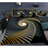 3D Black Hole 3-Piece Duvet Cover Set Hotel Bedding Sets Comforter Cover with Soft Lightweight Microfiber,  Include 1 Duvet Cover,  2 Pillowcases for Double/Queen/King(1 Pillowcase for Twin/Single) miniinthebox