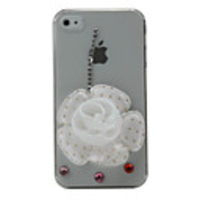 3D Bling Faux Flower Diamond Protective Back Case for iPhone 4