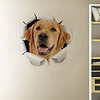 3D Broke the Wall Effect Dog Cartoon Home Children