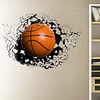 3D Broken Wall Basketball Home Hallway Background Decoration Can Be Removed Stickers miniinthebox