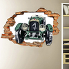 3D Broken Wall Construction Truck Can Remove Stickers On The Background Decoration Of Home Corridor miniinthebox