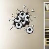 3D Broken Wall Football Home Corridor Background Decoration Can Be Removed Stickers miniinthebox