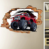 3D Broken Wall Mountain Bike Home Hallway Background Decoration Can Be Removed Stickers miniinthebox