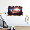 3D Broken Wall Star Planet Nine Planet Trajectories Wall Sticker Living Room Bedroom Children