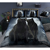 3D Cat Print 3-Piece Duvet Cover Set Hotel Bedding Sets Comforter Cover with Soft Lightweight Microfiber,  Include 1 Duvet Cover,  2 Pillowcases for Double/Queen/King(1 Pillowcase for Twin/Single)