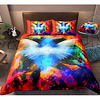 3D Colorful Smog 3-Piece Duvet Cover Set Hotel Bedding Sets Comforter Cover with Soft Lightweight Microfiber,  Include 1 Duvet Cover,  2 Pillowcases for Double/Queen/King(1 Pillowcase for Twin/Single)