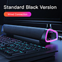 3D Computer RGB Light Speaker Bar Stereo Sound subwoofer Bluetooth Speaker For Macbook Laptop Notebook PC Music Player Wired Loudspeaker