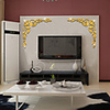 3D Diagonal Flower Acrylic Mirror Corner Sticker Home TV Door amp; Window Background Wall Decorative Sticker