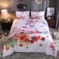 3D Digital Print 3-Piece Duvet Cover Set Hotel Bedding Sets Comforter Cover with Soft Lightweight Microfiber and Lotus Leaf Edge Decoration(Include 1 Duvet Cover and 1or 2 Pillowcases)