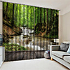 3D Digital Printing Custom Polyester Scenery Privacy Two Panels Curtain for Outdoor Living Room Decorative Waterproof Dust-proof Curtains