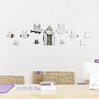 3D DIY Wall Clock Decor Sticker Mirror Bird Shape DIY Acrylic Wall Clock Kit for Home Living Room Bedroom Office Decoration miniinthebox