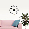 3D DIY Wall Clock Frameless Mirror Wall Sticker Home Decor for Living Room Bedroom