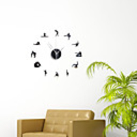 3D DIY Wall Clock Frameless Mirror Wall Sticker Home Decor for Living Room Bedroom