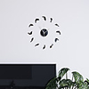3D DIY Wall Clock Frameless Mirror Wall Sticker Home Decor for Living Room Bedroom