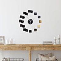 3D DIY Wall Clock Frameless Mirror Wall Sticker Home Decor for Living Room Bedroom