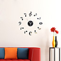 3D DIY Wall Clock Frameless Mirror Wall Sticker Home Decor for Living Room Bedroom