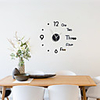 3D DIY Wall Clock Frameless Mirror Wall Sticker Home Decor for Living Room Bedroom