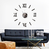 3D DIY Wall Clock Roman Numerals Clock Frameless Mirror Wall Sticker Home Decor for Living Room Bedroom