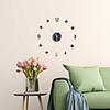 3D DIY Wall Clock Roman Numerals Clock Frameless Mirror Wall Sticker Home Decor for Living Room Bedroom