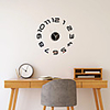 3D DIY Wall Clock Roman Numerals Clock Frameless Mirror Wall Sticker Home Decor for Living Room Bedroom
