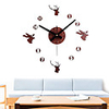 3D DIY Wall Clock Roman Numerals Clock Frameless Mirror Wall Sticker Home Decor for Living Room Bedroomicker Home Decor for Living Room Bedroom Christmas Decoration