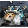 3D Dog Print 3-Piece Duvet Cover Set Hotel Bedding Sets Comforter Cover with Soft Lightweight Microfiber,  Include 1 Duvet Cover,  2 Pillowcases for Double/Queen/King(1 Pillowcase for Twin/Single)