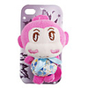 3D Fabric Cartoon Doll Hard Case Cover Skin For Iphone4 (Pink)