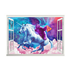 3D Fake Window Brown Bear Pizza Horse Home Children