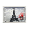 3D Fake Window Iron Tower Ink Painting Home Children