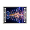 3D False Window City Night View Home Children