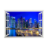 3D False Window City Night View Home Children