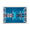 3D False Window City Night View Home Children