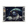 3D False Window Moon Cat Space Home Children