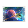 3D False Window Moon Planet Home Children