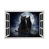 3D False Window Moonlight Lovers Cat Home Children