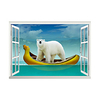3D False Window Polar Bear Banana boat Home Children