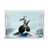 3D False Window Polar Bear Shark Sniper Home Children