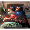 3D Galaxy Print 3-Piece Duvet Cover Set Hotel Bedding Sets Comforter Cover with Soft Lightweight Microfiber,  Include 1 Duvet Cover,  2 Pillowcases for Double/Queen/King(1 Pillowcase for Twin/Single)