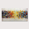 3D Hand-Painted Abstract Colorful Melody Oil Painting On Canvas Modern Artwork for Home Decor with Stretched Frame Ready to Hang With Stretched Frame