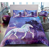 3D Horse Print 3-Piece Duvet Cover Set Hotel Bedding Sets Comforter Cover with Soft Lightweight Microfiber,  Include 1 Duvet Cover,  2 Pillowcases for Double/Queen/King(1 Pillowcase for Twin/Single)