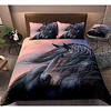 3d horse print 3-piece duvet cover set hotel bedding sets comforter cover with soft lightweight microfiber,  include 1 duvet cover,  2 pillowcases for double/queen/king(1 pillowcase for twin/single)