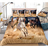 3D Horse Print 3-Piece Duvet Cover Set Hotel Bedding Sets Comforter Cover with Soft Lightweight Microfiber(Include 1 Duvet Cover and 1or 2 Pillowcases)