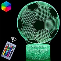 3d Illusion Night Light Soccer Ball Touch Sensor Remote Night Light for Kids Bedroom Decoration Soccer Table Lamp Gift miniinthebox