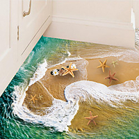 3D Landscape Wall Stickers Bathroom Living Room Removable Pre-pasted PVC Home Decoration Wall Decal 1pc miniinthebox