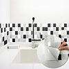 3D Mosaic Gray and Black Style Wall Stickers Bathroom Waterproof Tile Stickers Kitchen Oil And Pollution Stickers