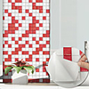 3D Mosaic Ruby Red Wall Stickers Bathroom Waterproof Tile Stickers Kitchen Oil and Antifouling Stickers