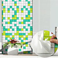3D Mosaic Tender Grass Green Wall Stickers Bathroom Waterproof Tile Stickers Kitchen Oil and Antifouling Stickers