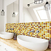 3D Mosaic Tulip Wall Sticker Bathroom Waterproof Tile Sticker Kitchen Oil Repellent Antifouling Sticker