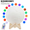 3D Print Earth Lamp Colorful Moon Lamp Rechargeable Change Usb Led Night Light Home Decor Creative Gift